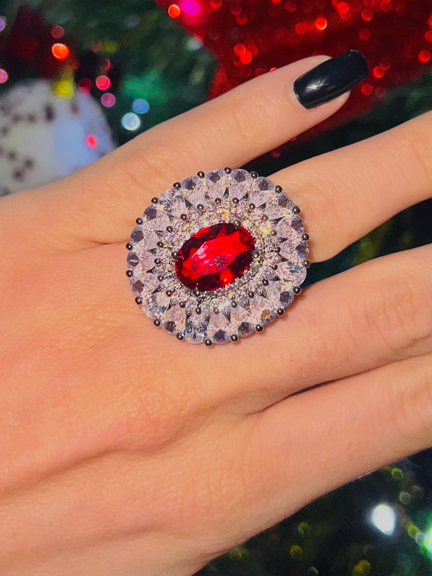 anello ovale cristal