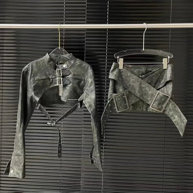 coordinato clara in pelle