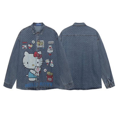 camicia di jeans hello kitty