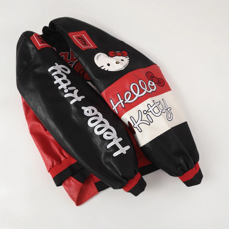 giacca in pelle hello kitty