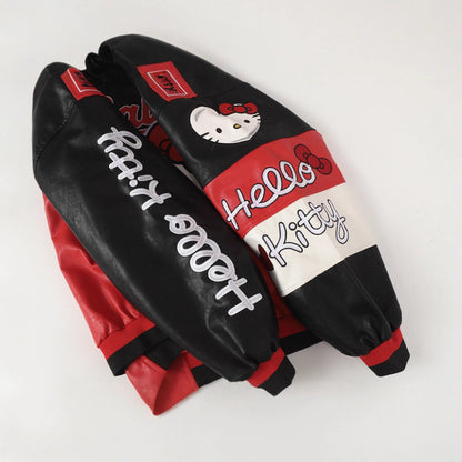 giacca in pelle hello kitty
