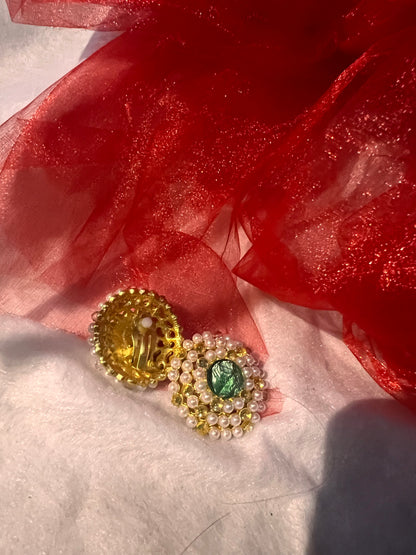 orecchini  perla smeraldo