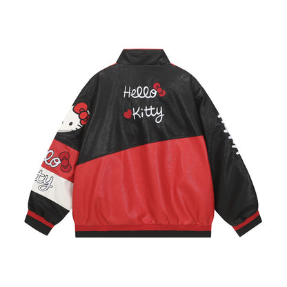 giacca in pelle hello kitty