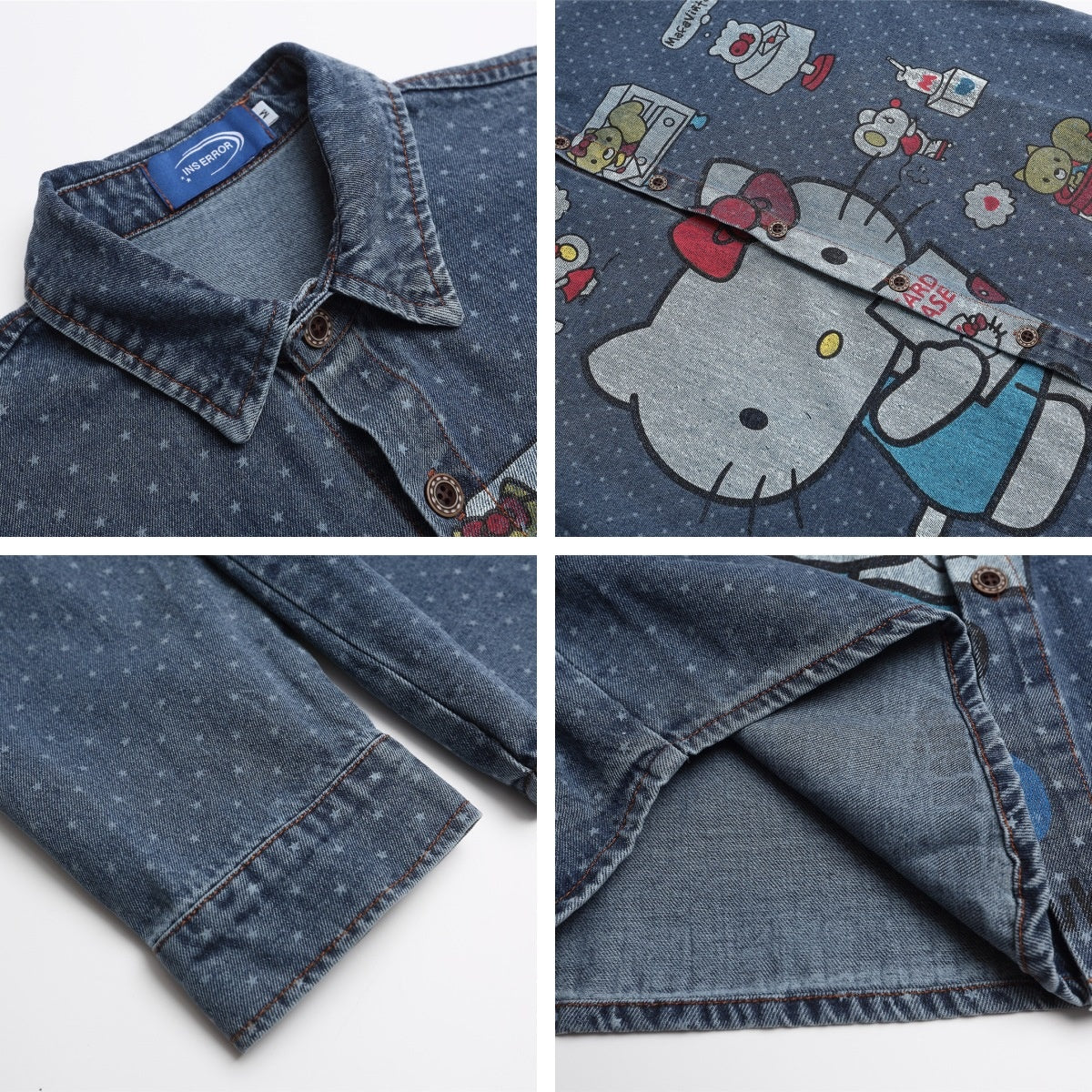 camicia di jeans hello kitty