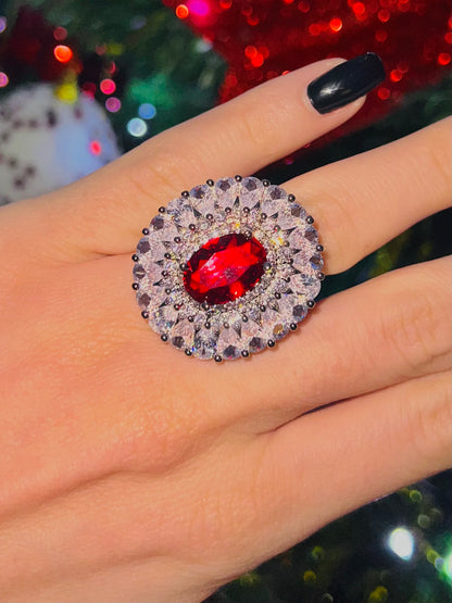 anello ovale cristal