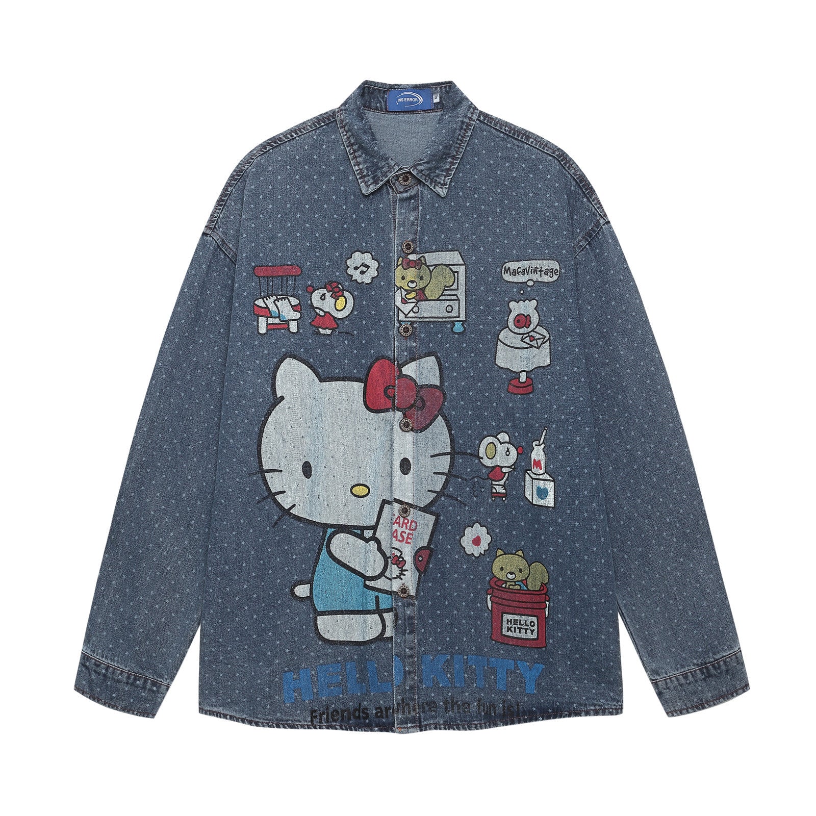 camicia di jeans hello kitty