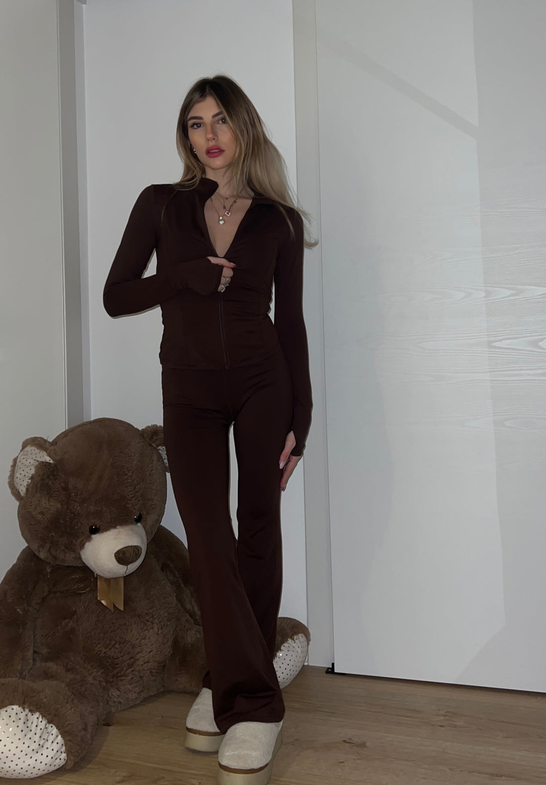 Coordinato sporty marrone