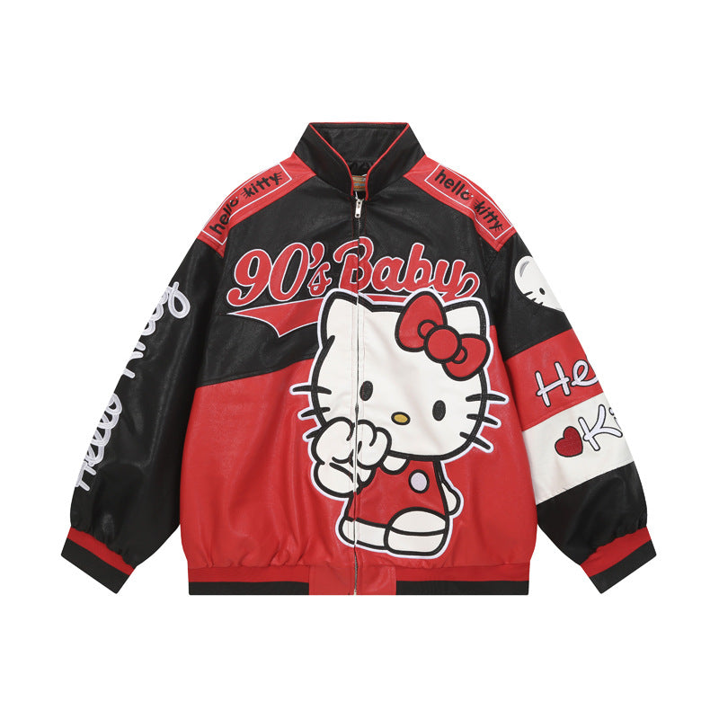 giacca in pelle hello kitty