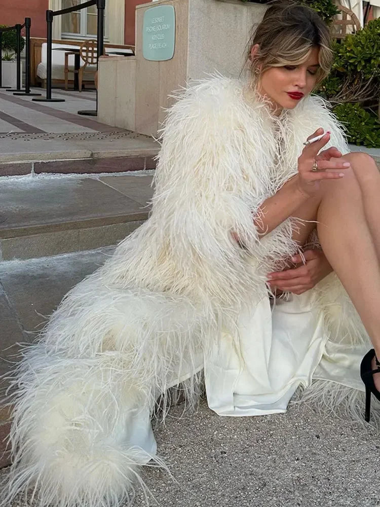 pelliccia sintetica nyc bianca